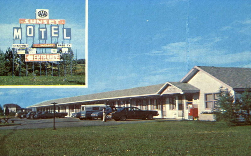 Sunset Motel - Old Postcard